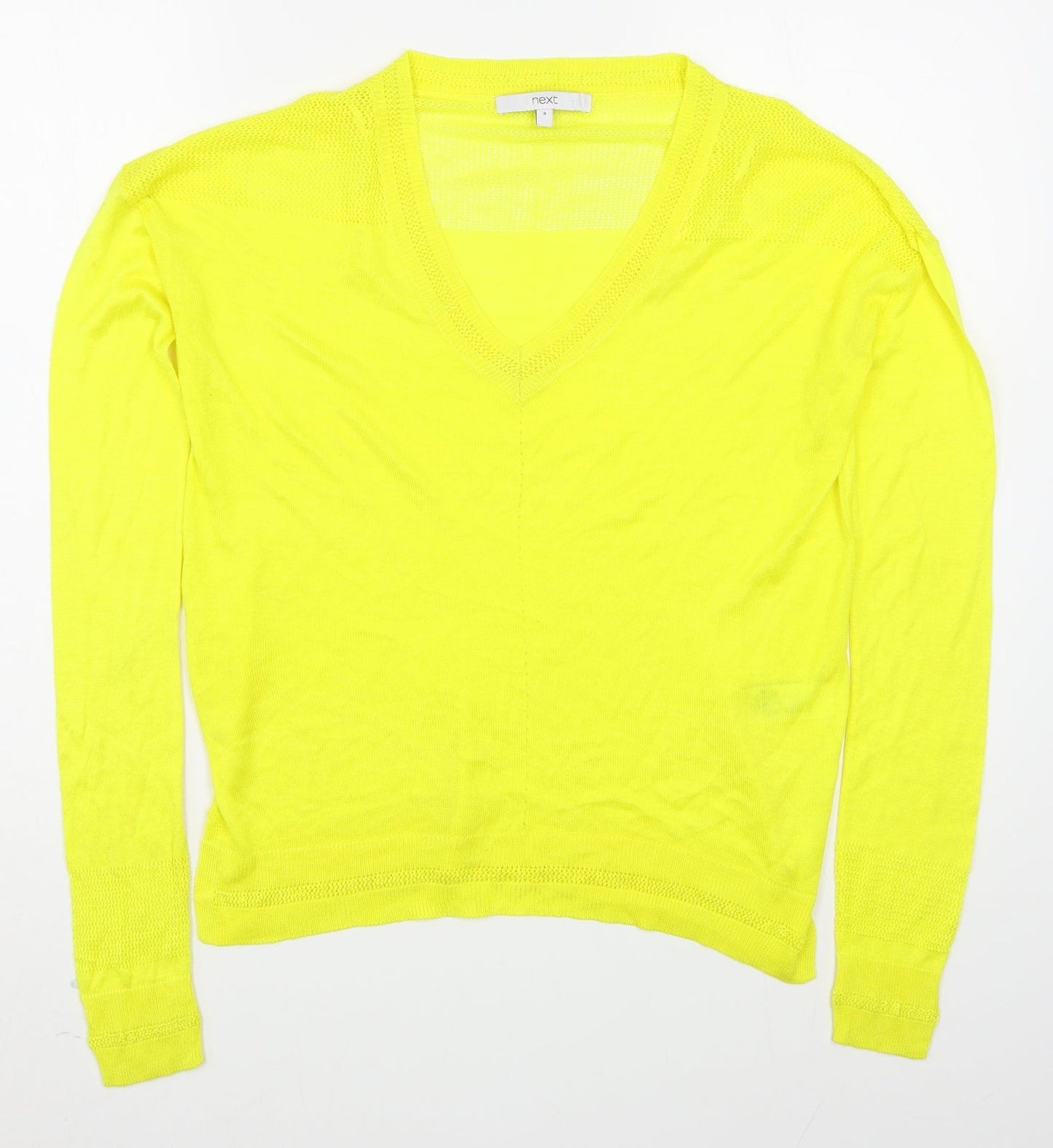 Womens UK Size 8 NEXT Yellow Pullover Jumper
