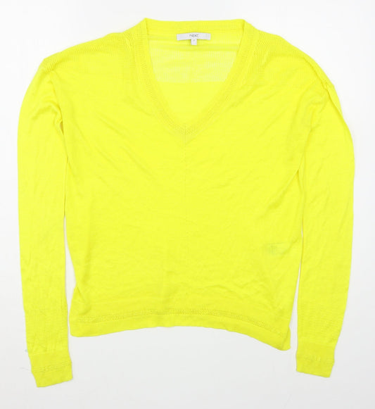 Womens UK Size 8 NEXT Yellow Pullover Jumper