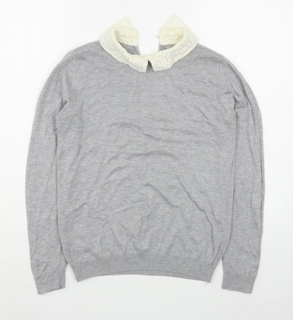 Womens UK Size 10 Dorothy Perkins Grey Pullover Jumper