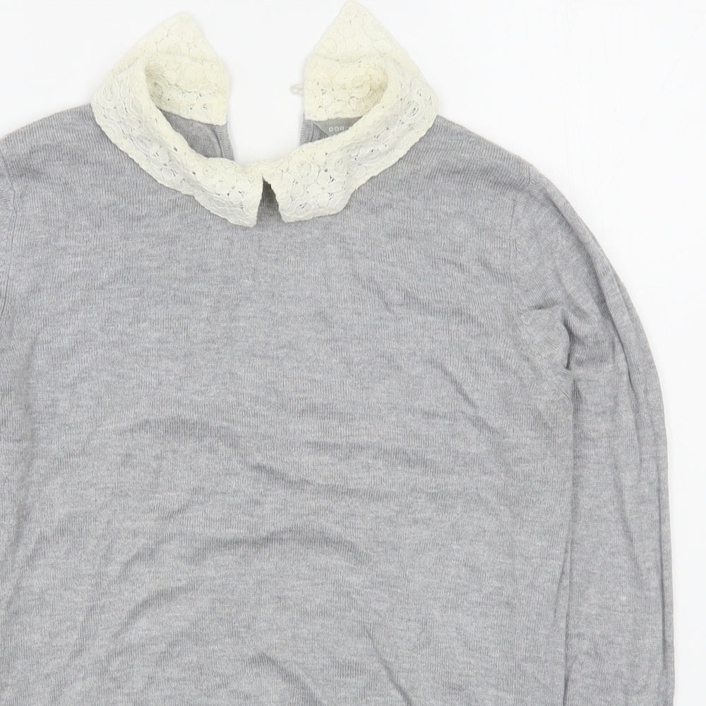 Womens UK Size 10 Dorothy Perkins Grey Pullover Jumper