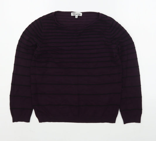 Womens UK Size 10 Debenhams Purple Pullover Jumper