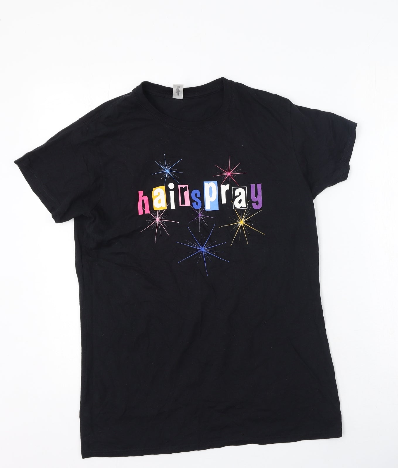 Womens UK Size XL Gildan Black Basic T-Shirt