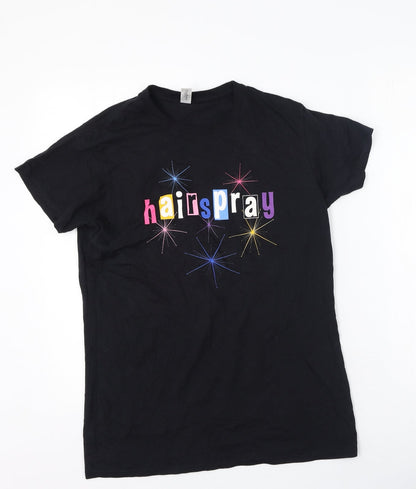 Womens UK Size XL Gildan Black Basic T-Shirt