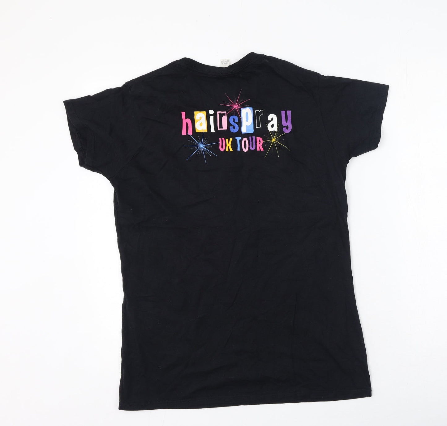 Womens UK Size XL Gildan Black Basic T-Shirt