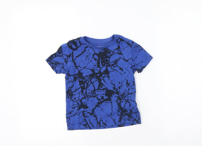 Primark  Boys Blue  Cotton Basic Casual Size 3-4 Years Round Neck