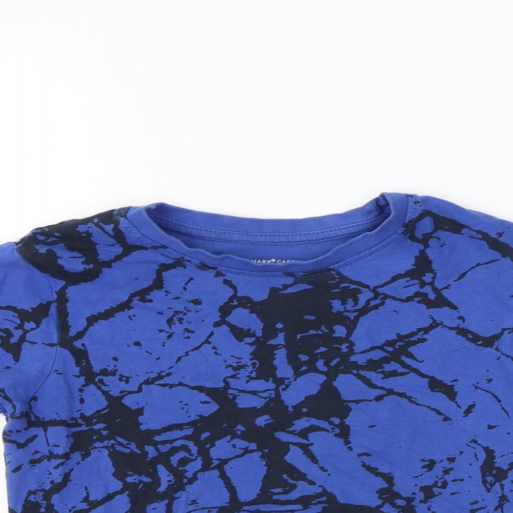 Primark  Boys Blue  Cotton Basic Casual Size 3-4 Years Round Neck