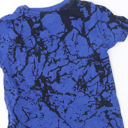 Primark  Boys Blue  Cotton Basic Casual Size 3-4 Years Round Neck