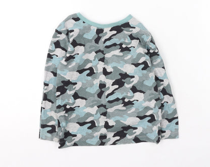 NEXT Boys Multicoloured Camouflage Cotton Pullover Sweatshirt Size 2-3 Years
