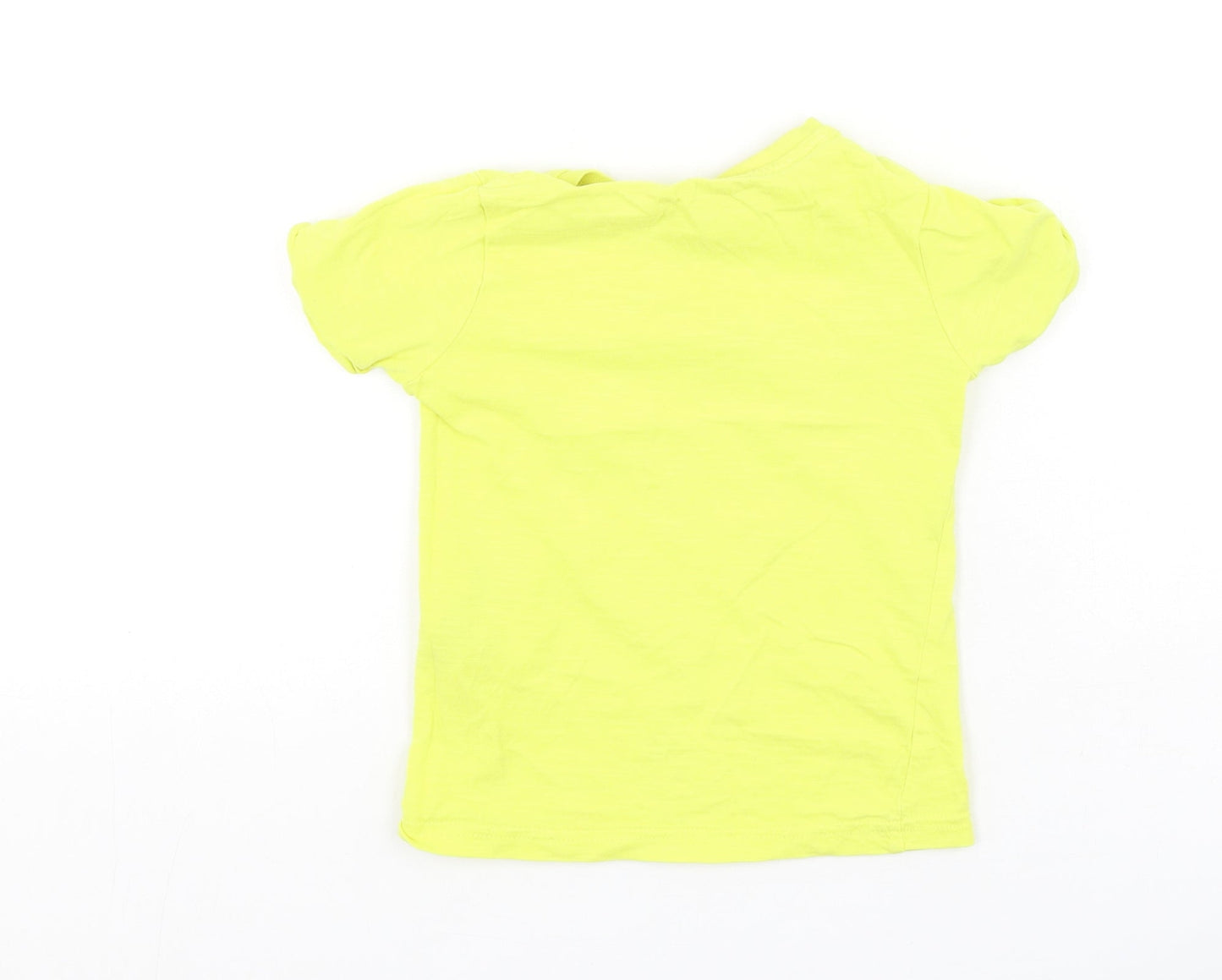 Marks and Spencer Boys Yellow  Cotton Basic Casual Size 2-3 Years Round Neck