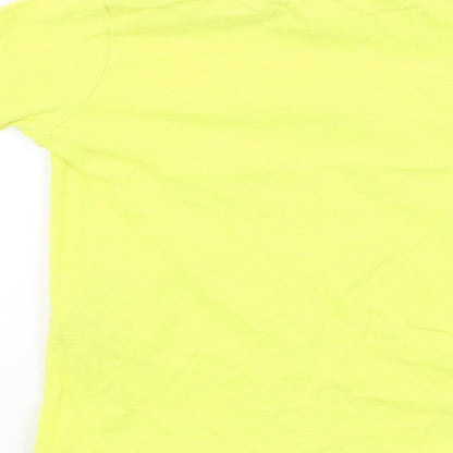 Marks and Spencer Boys Yellow  Cotton Basic Casual Size 2-3 Years Round Neck