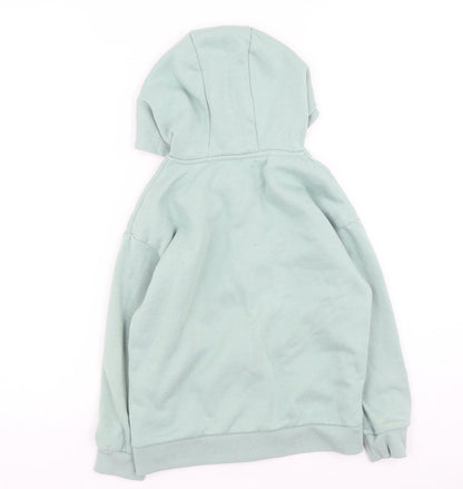 Dunnes Stores Boys Green Round Neck  Cotton Full Zip Jumper Size 7-8 Years