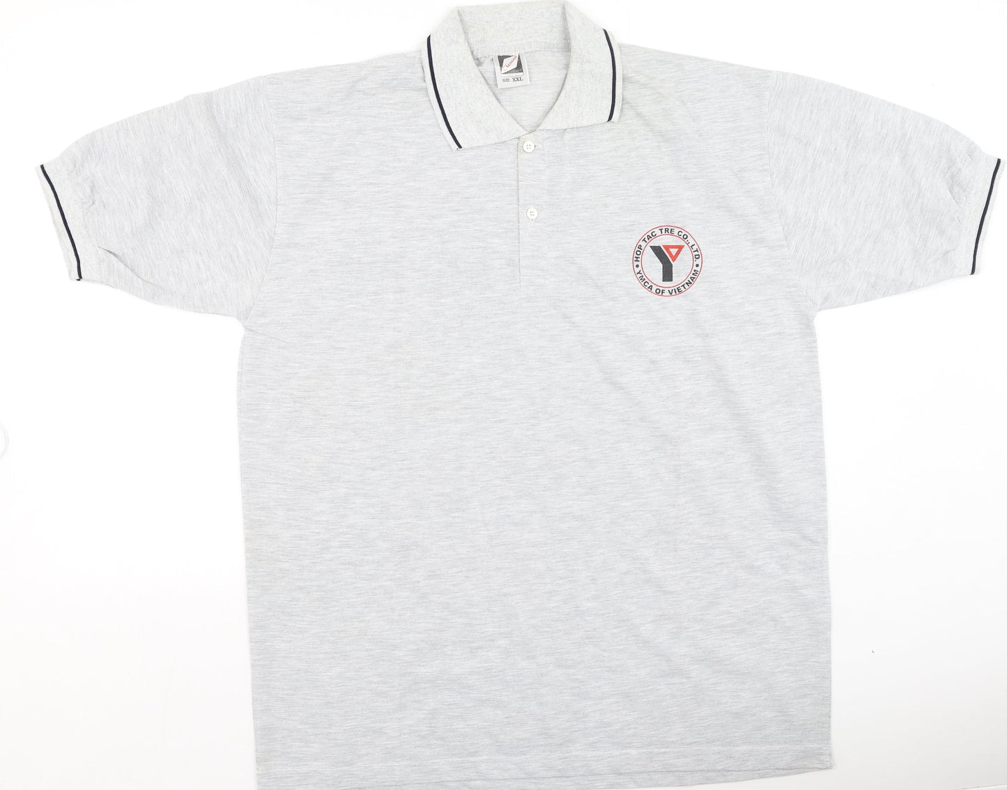 Chesscom Mens Grey  Cotton  Polo Size 2XL Collared