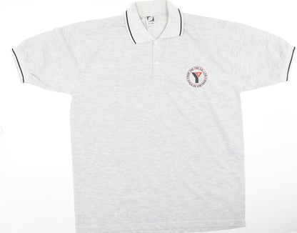 Chesscom Mens Grey  Cotton  Polo Size 2XL Collared