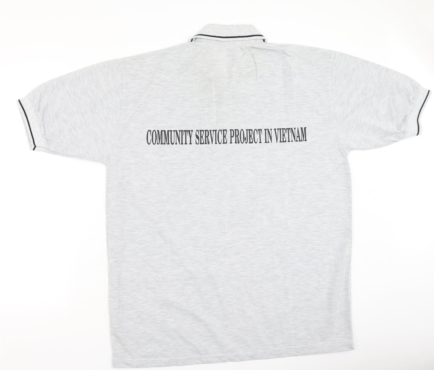 Chesscom Mens Grey  Cotton  Polo Size 2XL Collared