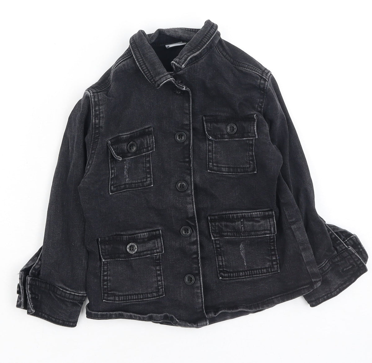 Additional front view of Ferne girls’ black basic jacket jacket, size 2-3, years
