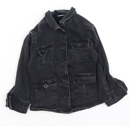 Additional front view of Ferne girls’ black basic jacket jacket, size 2-3, years