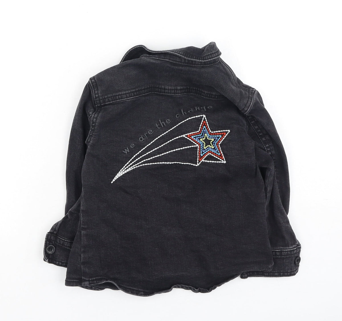 Back view of Ferne girls’ black basic jacket jacket, size 2-3, years