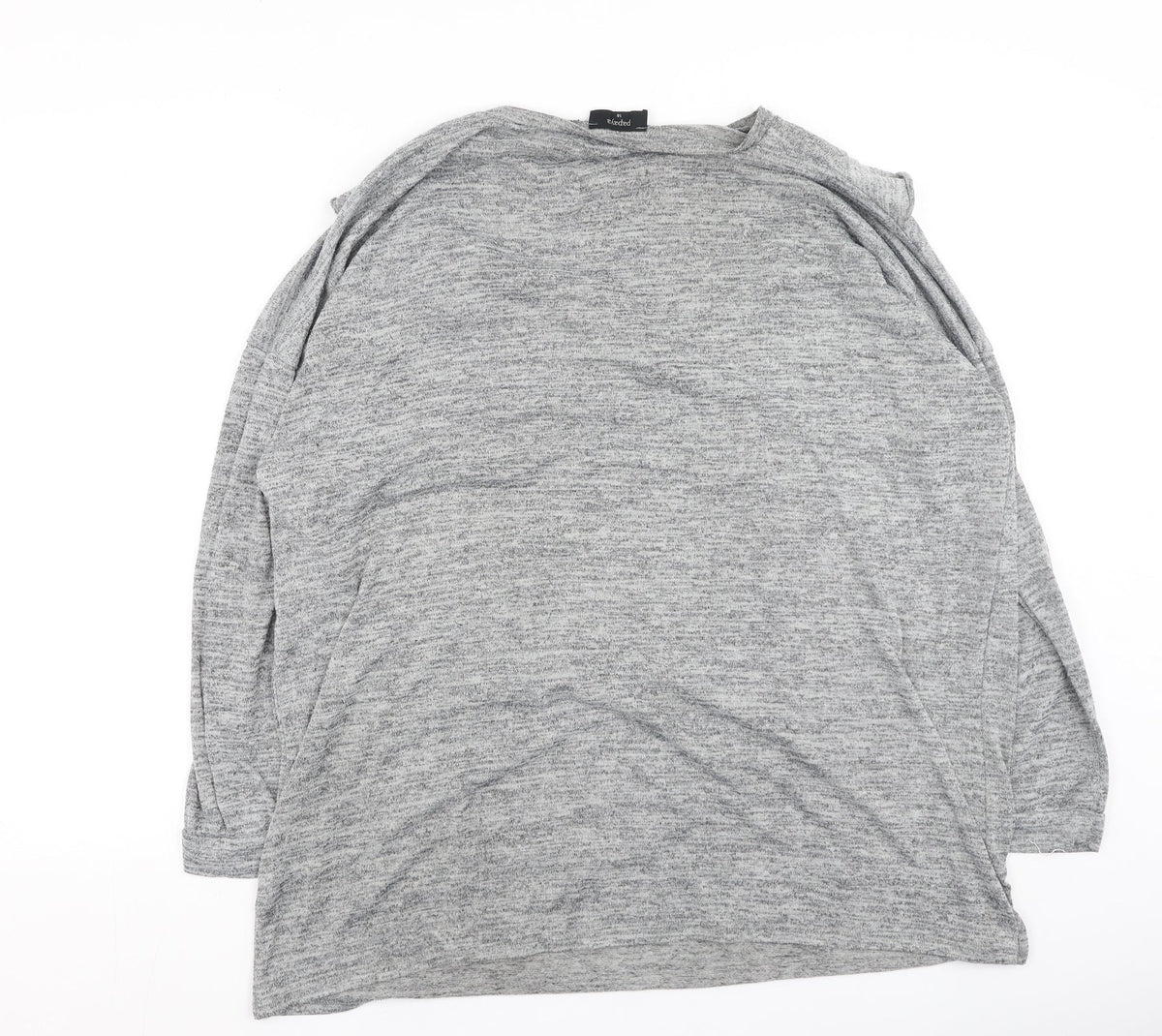 Back view of Papaya women’s grey cotton pullover sweatshirt, size UK 10