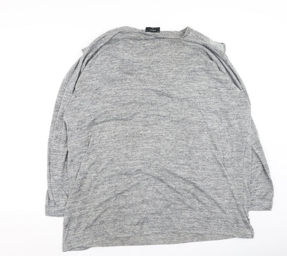 Back view of Papaya women’s grey cotton pullover sweatshirt, size UK 10