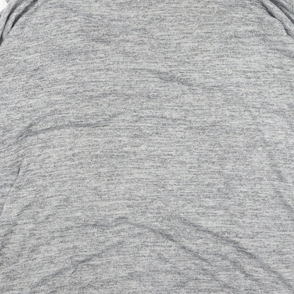 Brand and care label for Papaya women’s grey cotton pullover sweatshirt, size UK 10