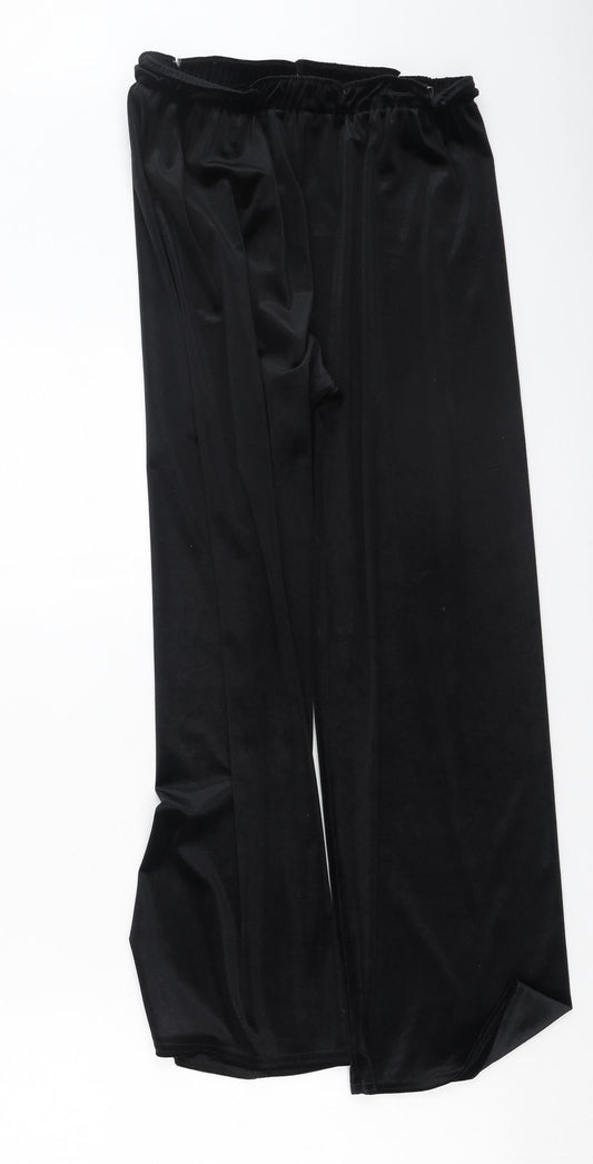 Classic Womens Black  Polyester Trousers  Size 14 L25 in Regular