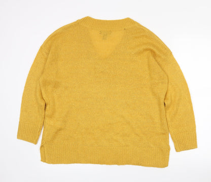 Womens UK Size S New Look Yellow Pullover Jumper