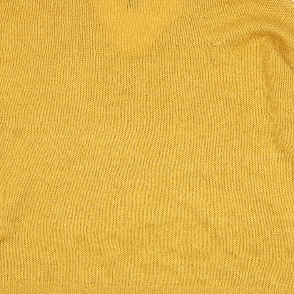Womens UK Size S New Look Yellow Pullover Jumper
