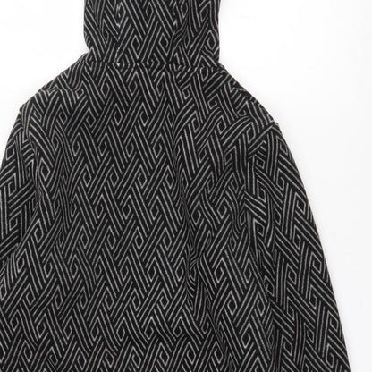 Bonmarché Womens Black Geometric  Jacket  Size S  Zip