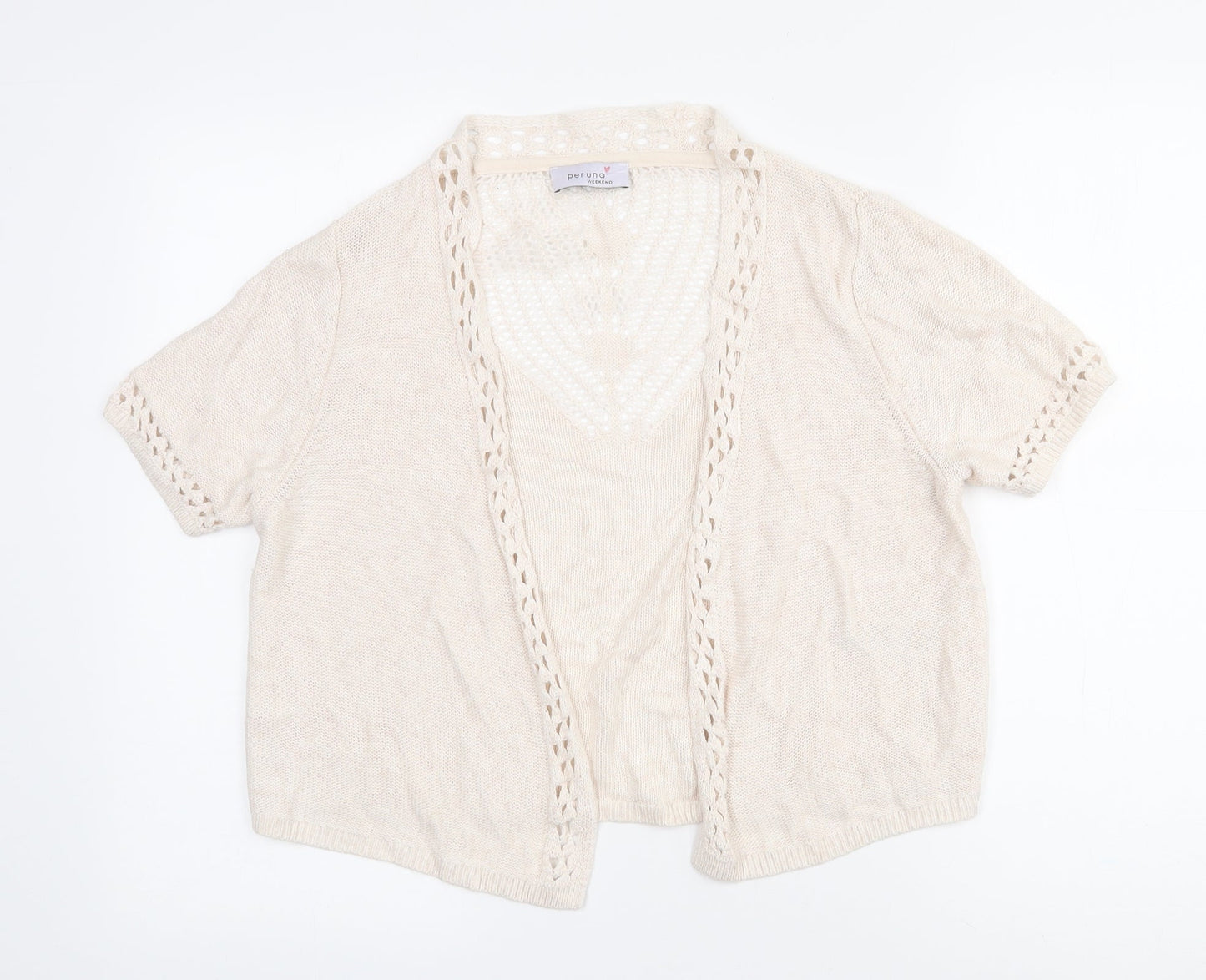 Womens UK Size 16 Marks and Spencer Ivory Cardigan Jumper