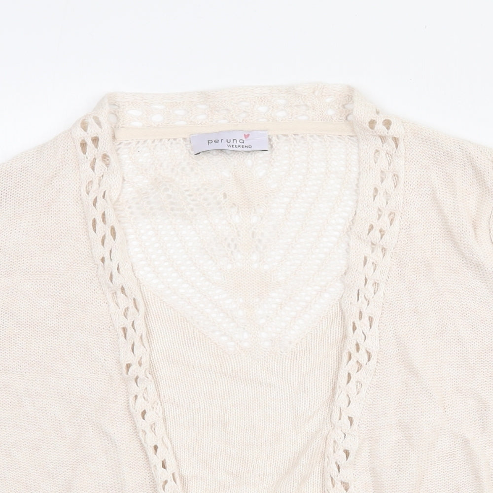 Womens UK Size 16 Marks and Spencer Ivory Cardigan Jumper