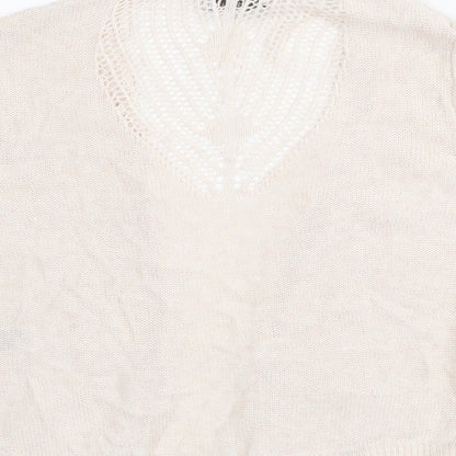 Womens UK Size 16 Marks and Spencer Ivory Cardigan Jumper