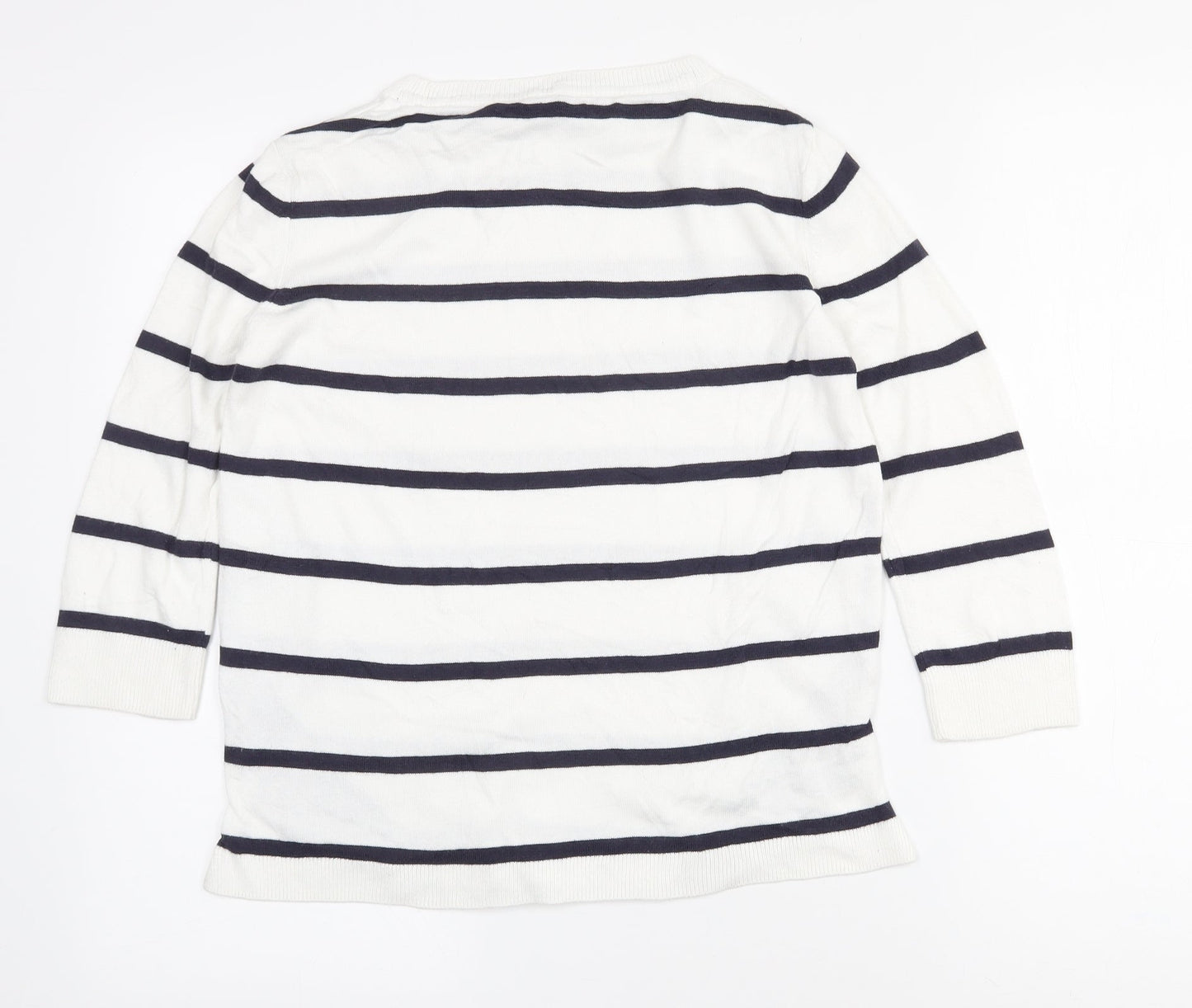 Womens UK Size 8 Marks and Spencer White Pullover Jumper