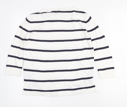 Womens UK Size 8 Marks and Spencer White Pullover Jumper