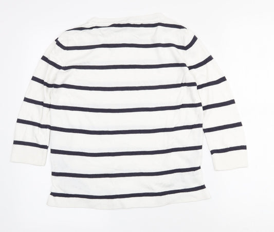 Womens UK Size 8 Marks and Spencer White Pullover Jumper