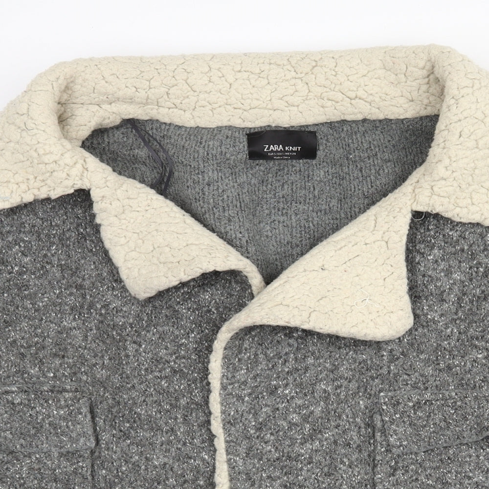 Womens UK Size S Zara Grey Jacket