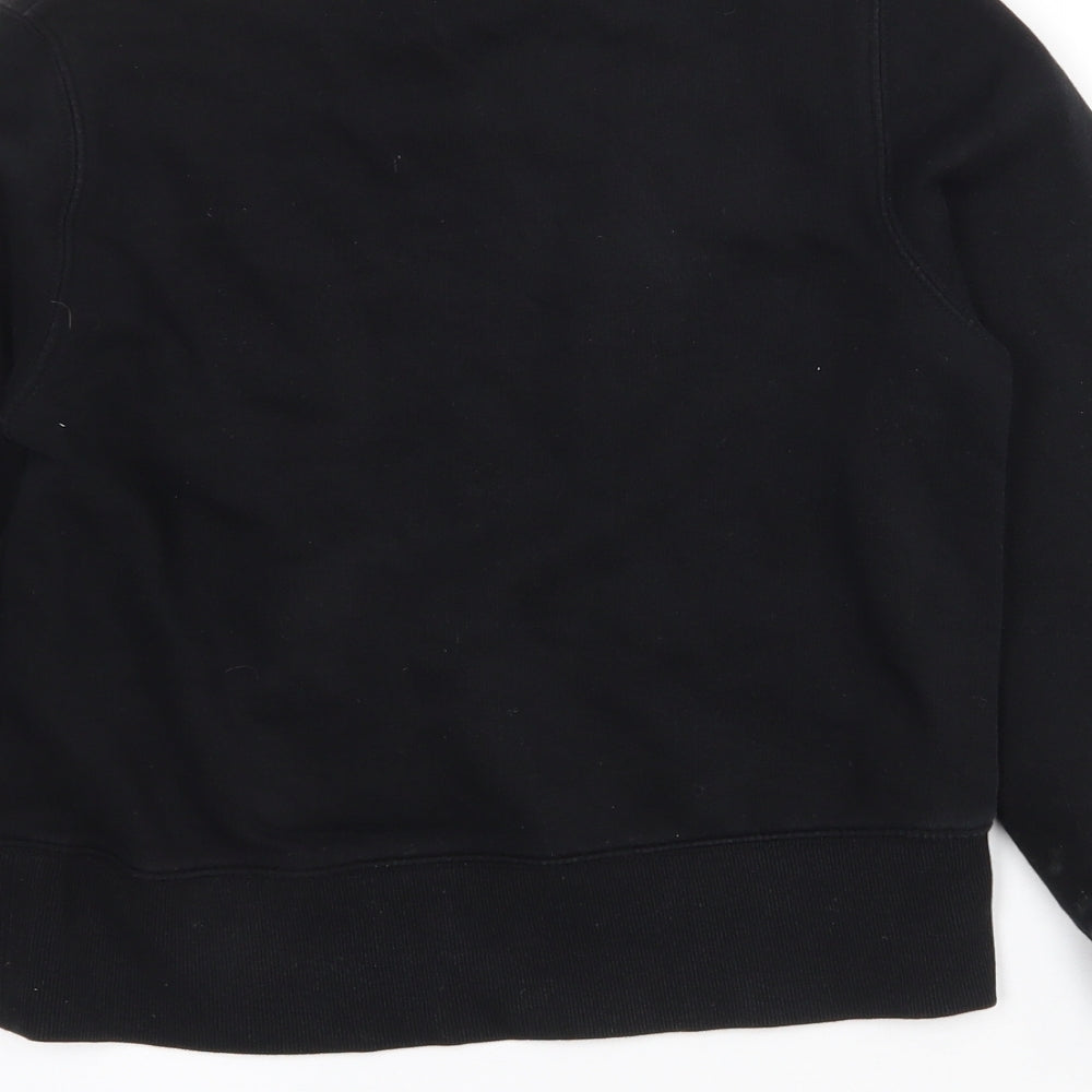 Marks and Spencer Girls Black  Cotton Pullover Sweatshirt Size 11-12 Years   - Live Your Dreams