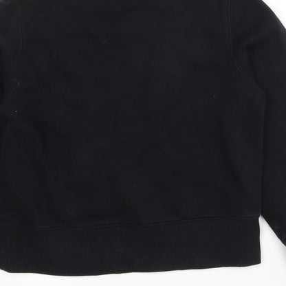 Marks and Spencer Girls Black  Cotton Pullover Sweatshirt Size 11-12 Years   - Live Your Dreams