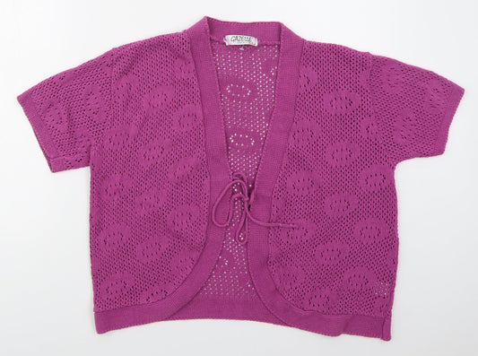 Gazelle Womens Pink V-Neck  Cotton Cardigan Jumper Size XL