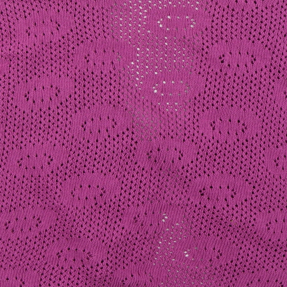 Gazelle Womens Pink V-Neck  Cotton Cardigan Jumper Size XL