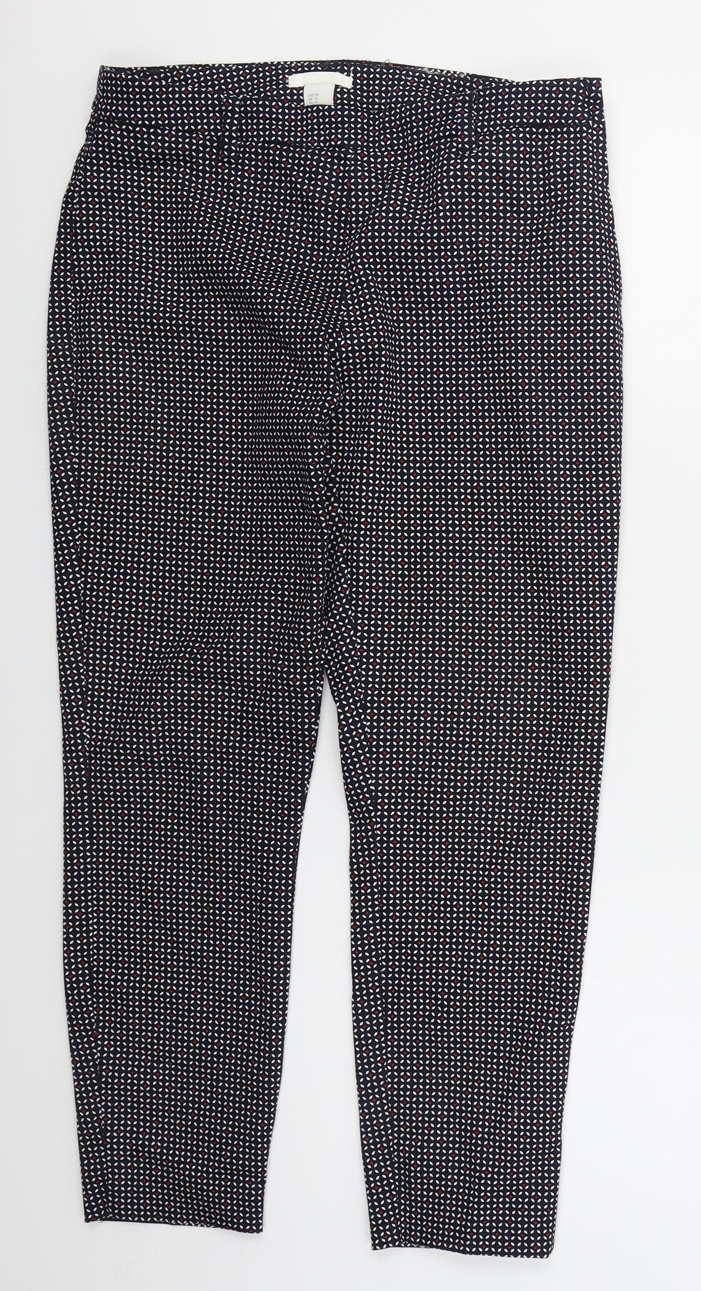 Womens UK Size 10 H&M Regular Fit  Blue Trousers