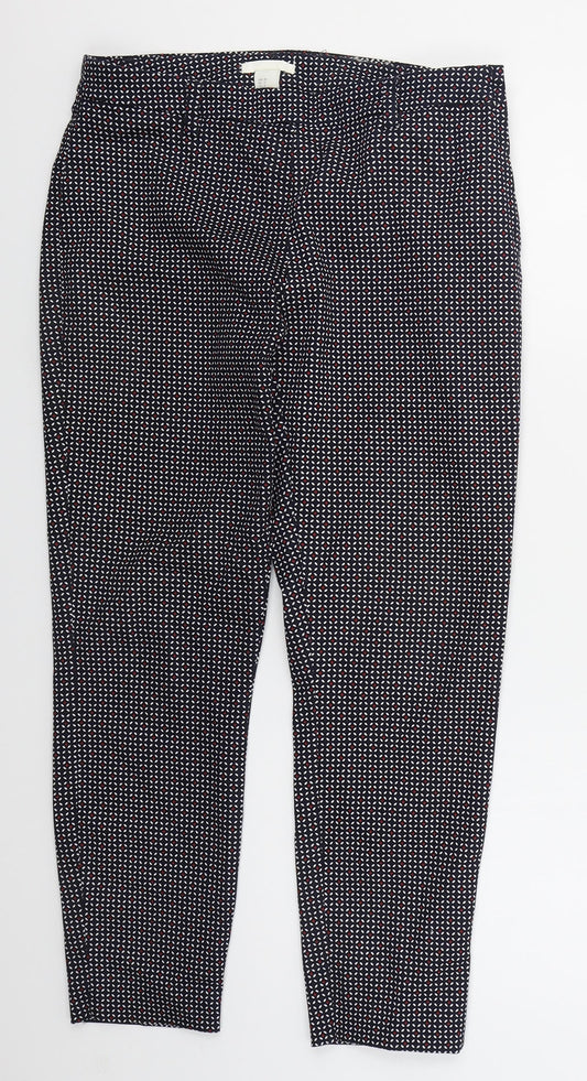 Womens UK Size 10 H&M Regular Fit  Blue Trousers