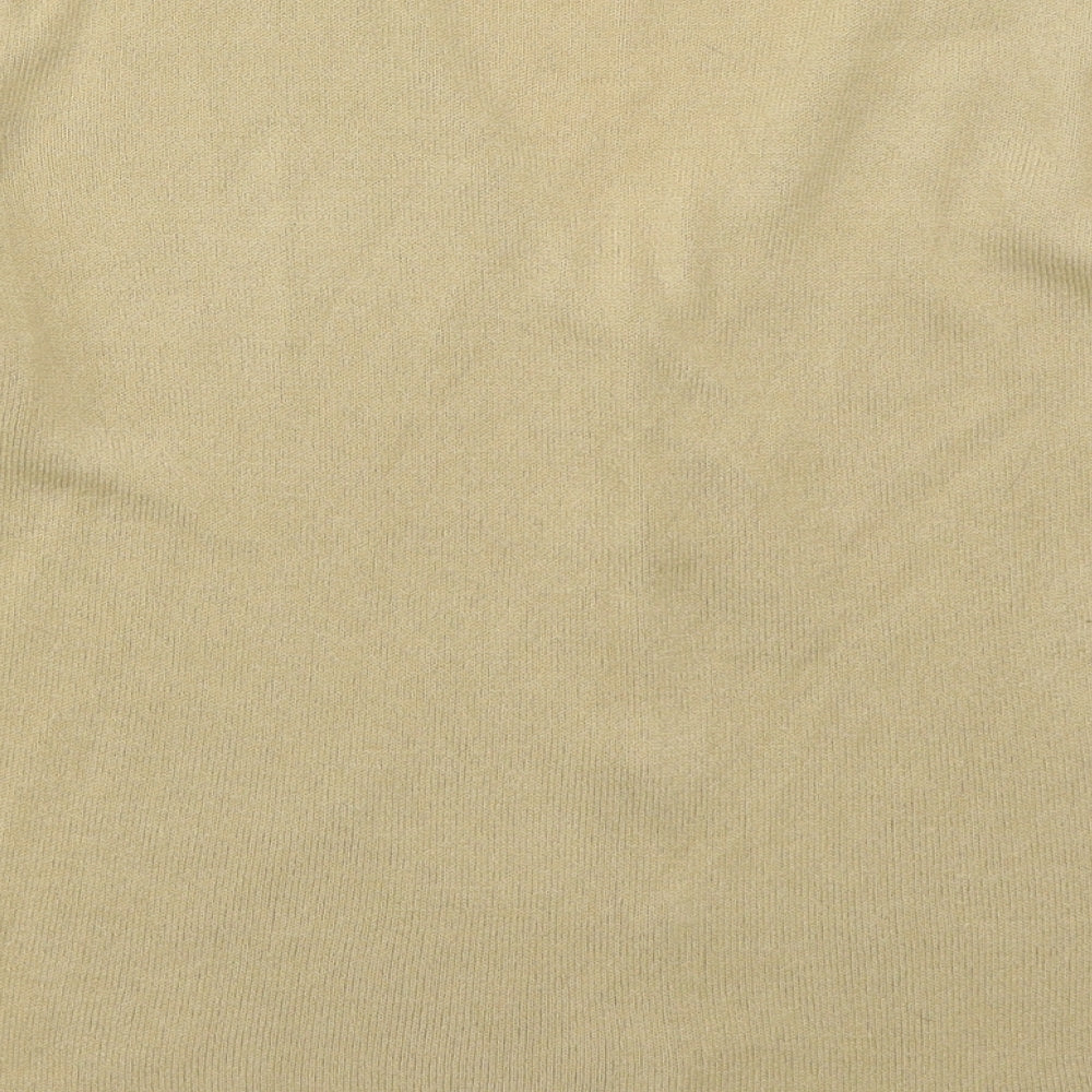 Key West Womens Beige V-Neck  Acrylic Cardigan Jumper Size 14