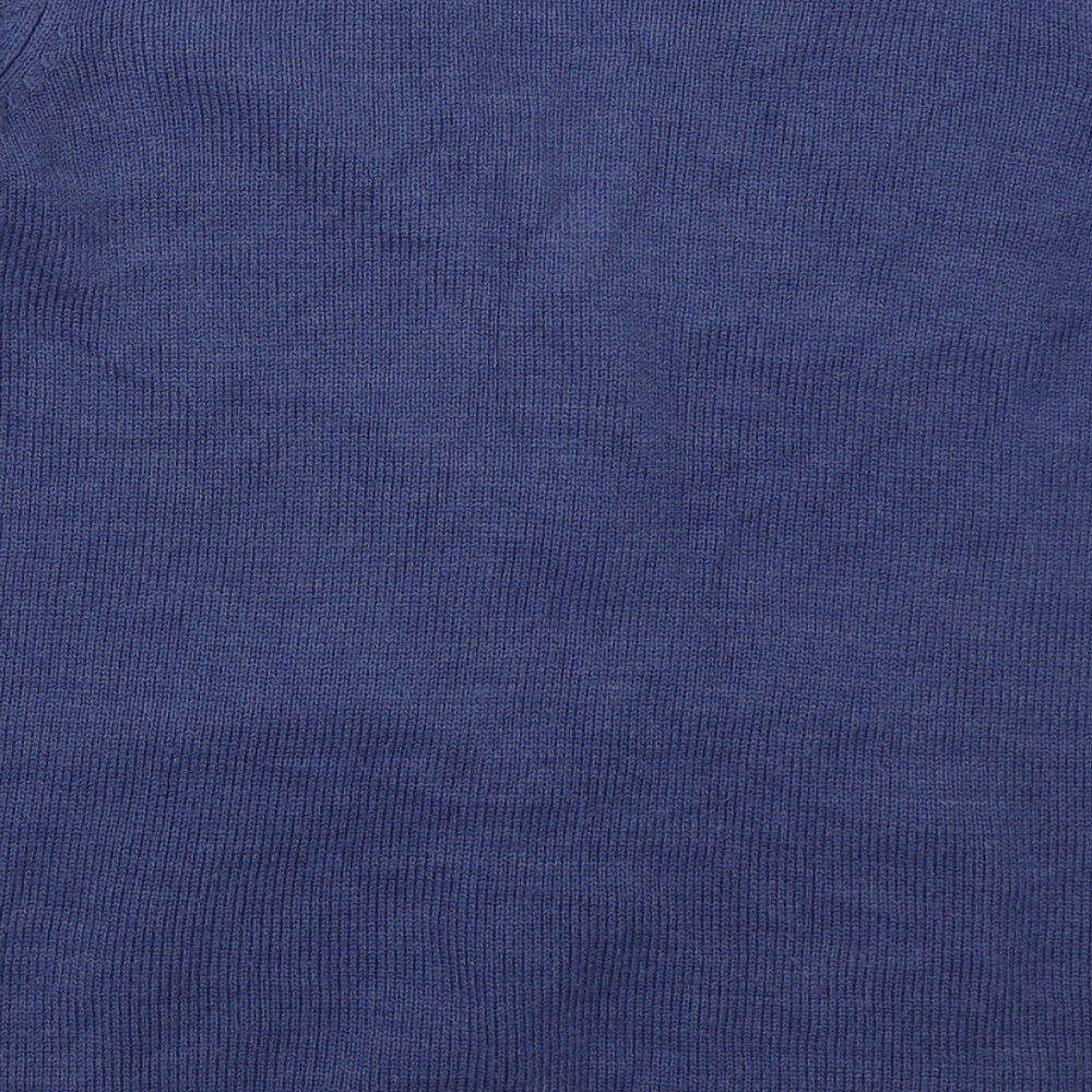 Womens UK Size 10 EWM Blue Cardigan Jumper