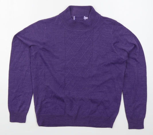 Womens UK Size 10 EWM Purple Pullover Jumper