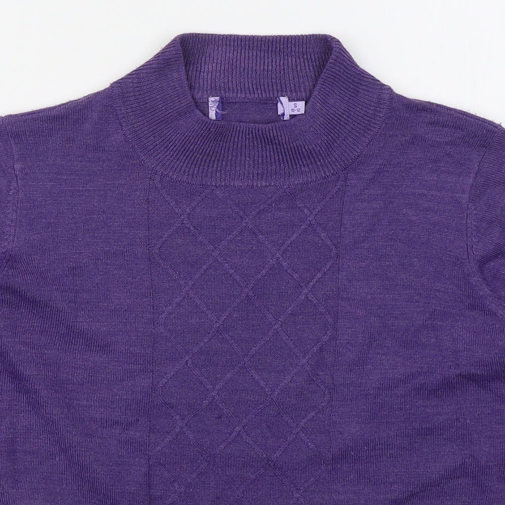 Womens UK Size 10 EWM Purple Pullover Jumper