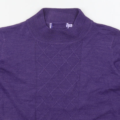 Womens UK Size 10 EWM Purple Pullover Jumper