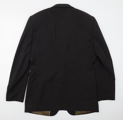 Mens UK Size 42 Greenwoods Regular Black Suit Jacket