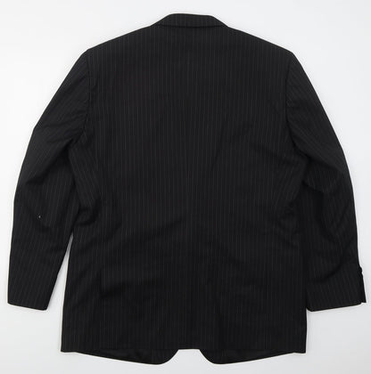 Mens UK Size 44 Preworn Regular Black Suit Jacket