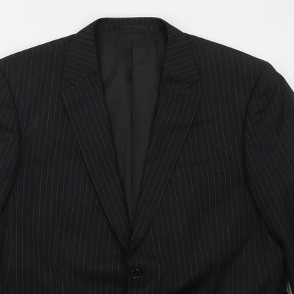 Mens UK Size 44 Preworn Regular Black Suit Jacket