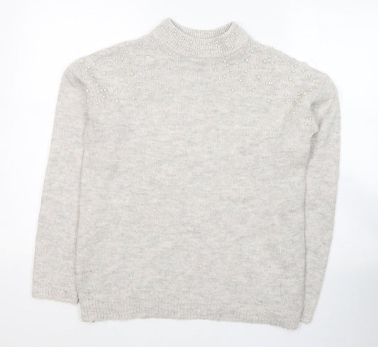 Womens UK Size 10 NEXT Grey Pullover Jumper